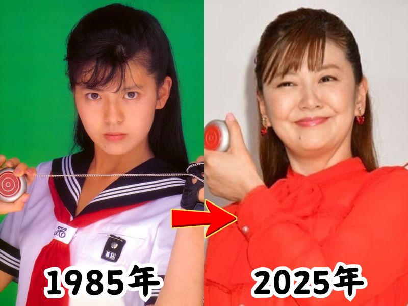 南野陽子さんの痩せていた1985年の姿と太ったと話題になった2025年の姿を比較した画像