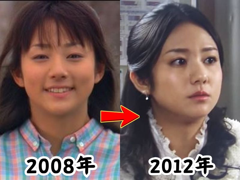 木村文乃さんの痩せていた2008年の姿と太って顔が変わったと話題になった2012年の姿を比較した画像
