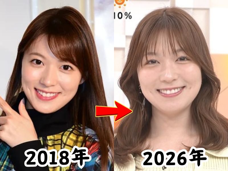 阿部華也子の痩せていた2018年当時の姿と太ったと話題になった2026年最新の姿を比較した画像
