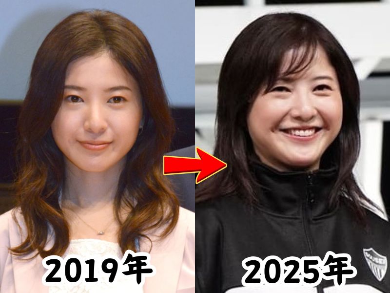 吉高由里子さんの痩せていた2019年当時の姿と太ったと話題になった2026年の姿を比較した画像