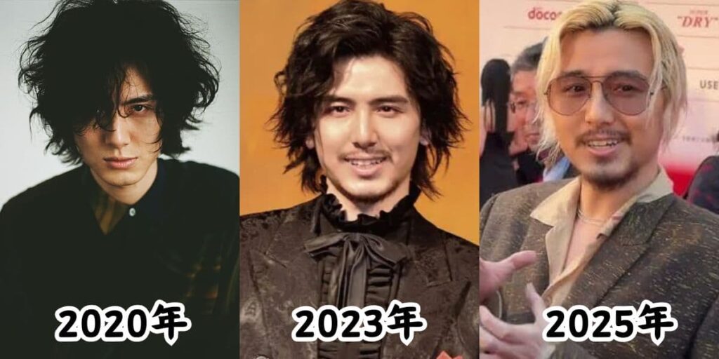 藤井風の顔の変化が分かる2020年~2025年の姿を比較した画像