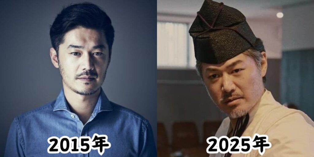 平山浩行の痩せていた2015年の姿と太ったと話題になった2025年の姿を比較した画像