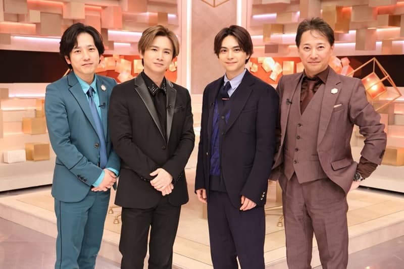 身長の違いが分かる二宮和也、堂本光一、佐藤勝利、中居正広の4ショット写真