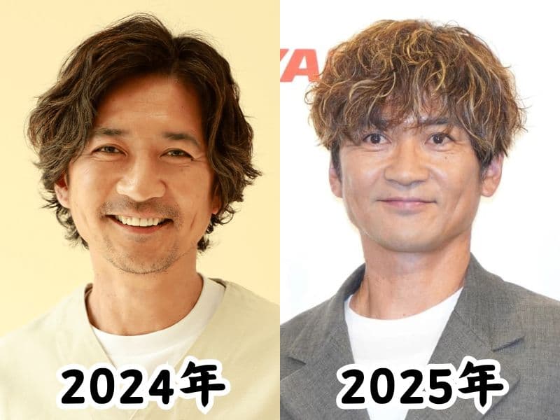 痩せたと話題になった国分太一さんの2025年と2024年の姿を比較した画像