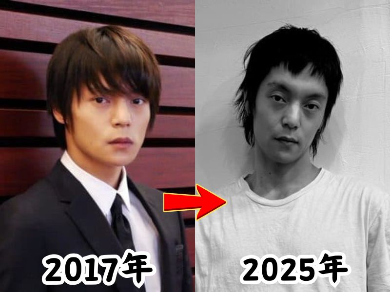 窪田正孝さんのふっくらしていた2017年の姿と瘠せたと話題になった2025年の姿を比較した画像