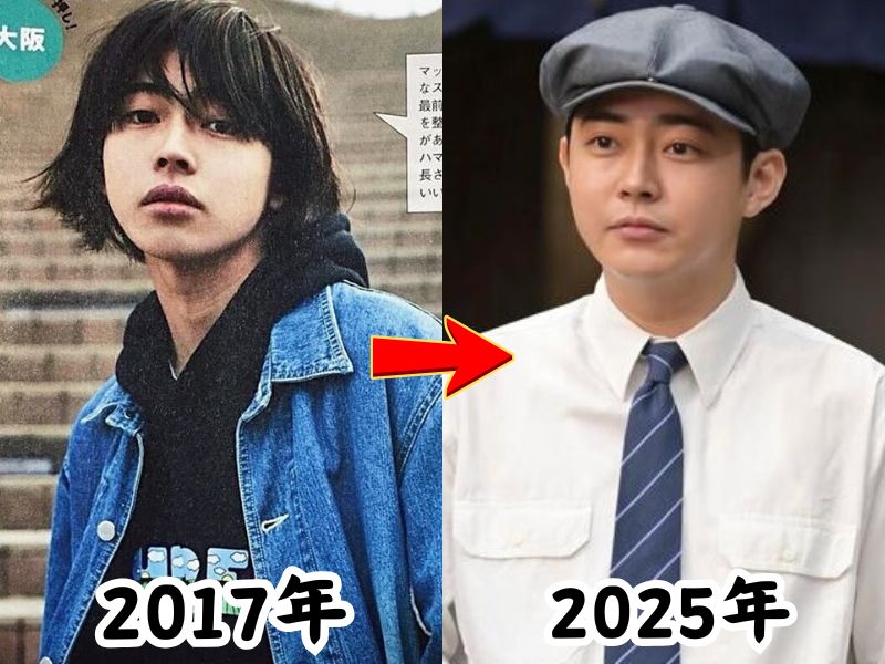 倉悠貴の痩せていた2017年の姿と太ったと話題になった2025年の姿を比較した画像