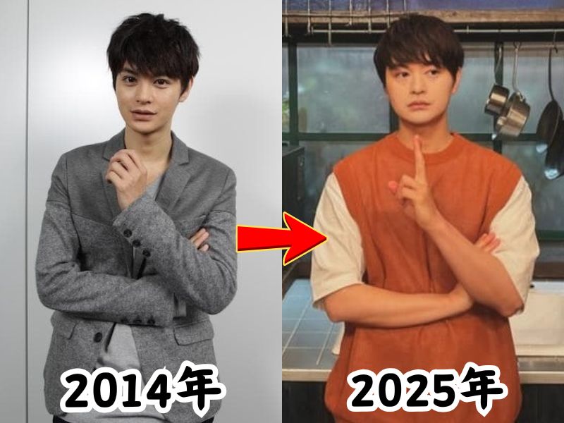 瀬戸康史さんの痩せていた2014年の姿と太ったと話題になった2025年の姿を比較した画像