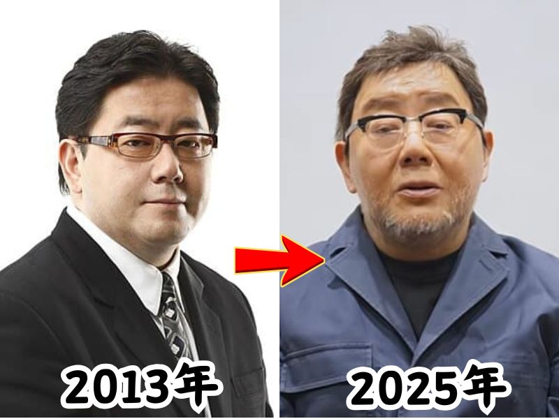 秋元康の2013年の姿と顔が変わったと話題になった2025年の姿を比較した画像