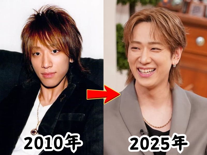 顔が変わったと話題になったNEWS小山慶一郎さんの2010年当時の姿と2025年最新の姿を比較した画像