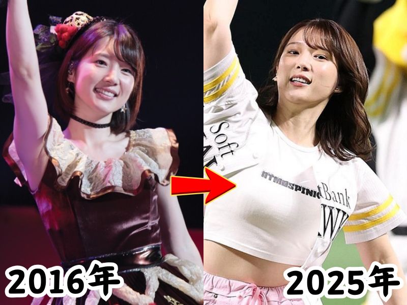 内田真礼さんの痩せていた2016年の姿と太ったと話題になった2025年の姿を比較した画像