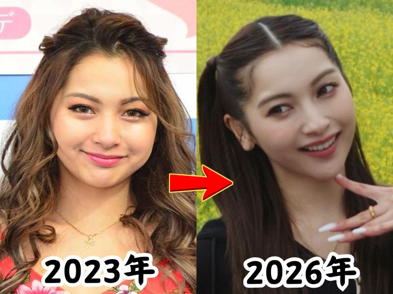 ゆきぽよが太ったと話題になった2023年当時の姿と2026年最新の姿を比較した画像