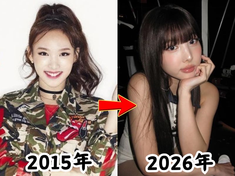 TWICEのナヨンさんの痩せていた2015年当時の姿と太ったと話題になった2026年最新の姿を比較した画像