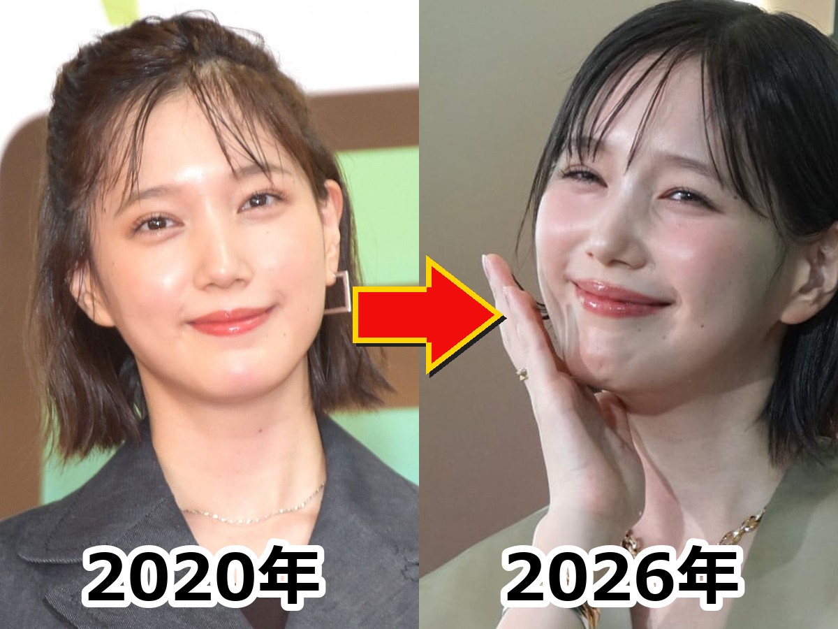 太ったと話題になった本田翼さんの2020年当時の姿と2026年現在の姿を比較した画像