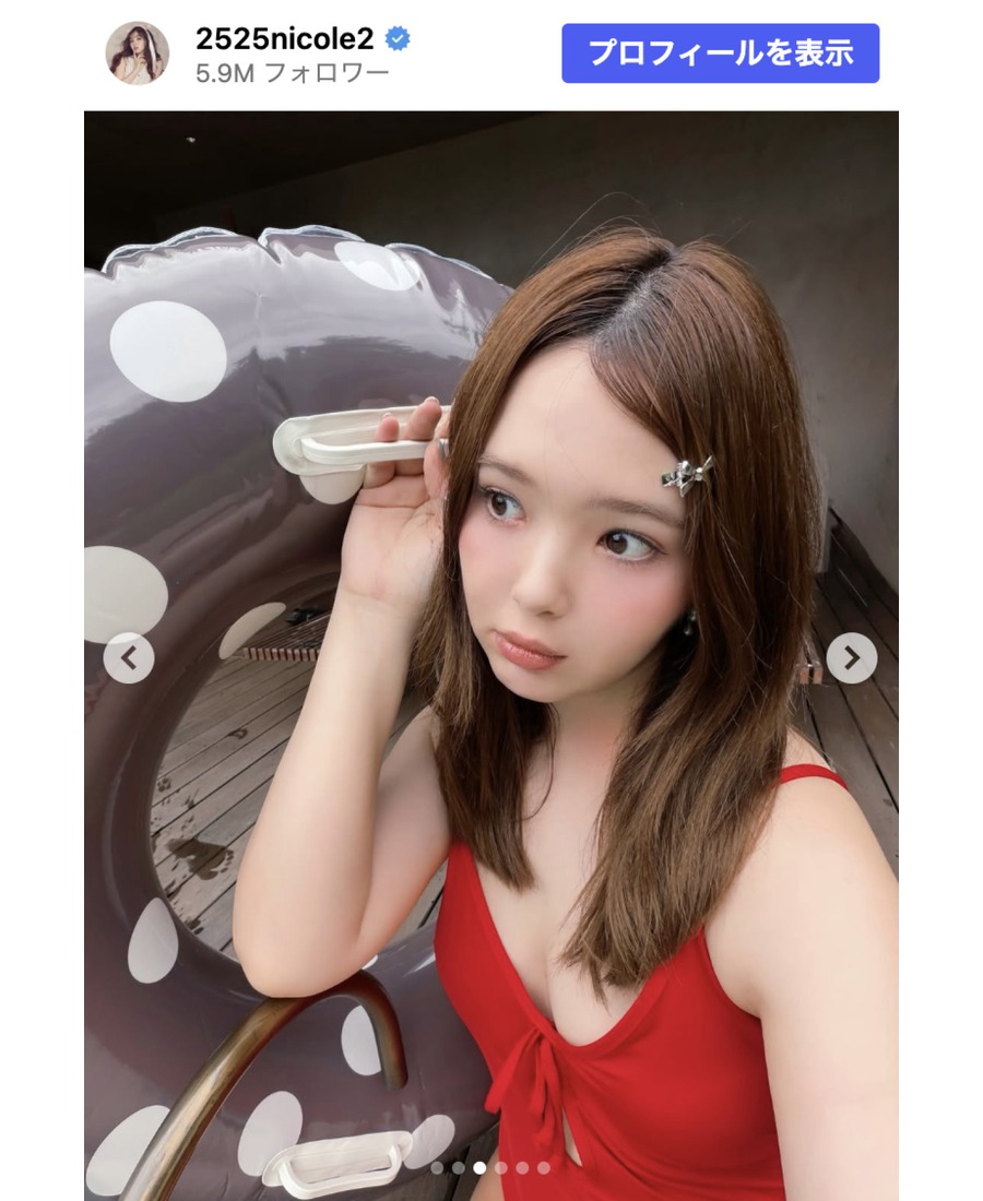 産後3か月に水着姿を公開した2026年7月の藤田ニコルさん