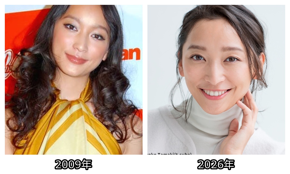 杏 太った|2009年のモデル時代と2026年現在を頭から胸まで比較した画像