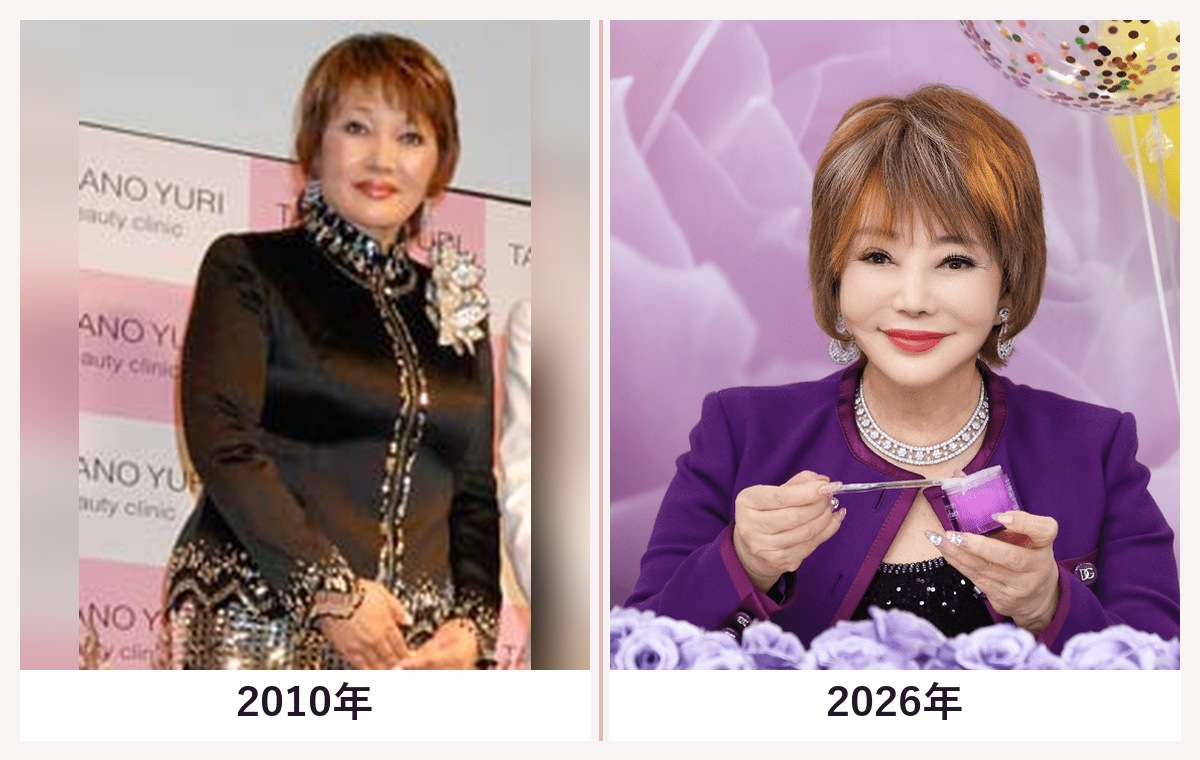 たかの友梨さんの2010年当時と78歳の2026年現在を比較した画像
