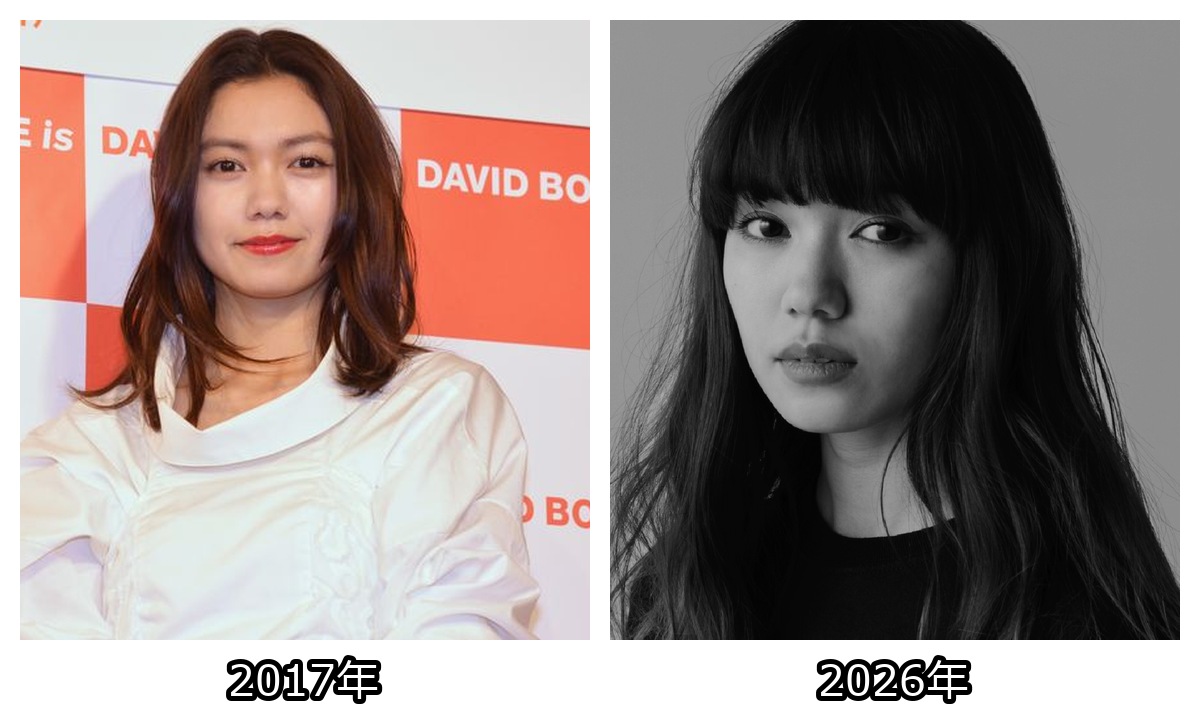 二階堂ふみ 太った|2017年と2026年現在を頭から胸まで比較した画像