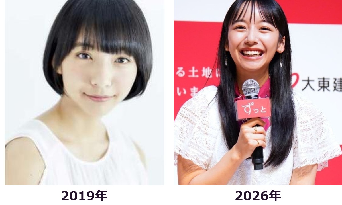 太った姿が話題となった山之内すずさんの2019年当時と2026年現在の姿を比較した画像