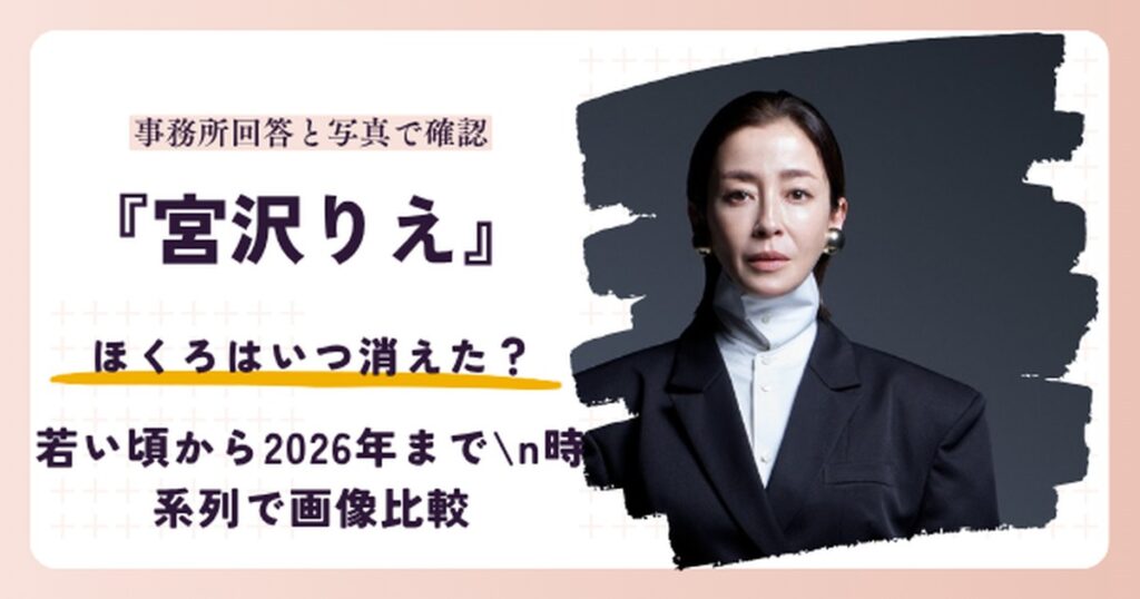 宮沢りえの鼻横のほくろを扱う記事のアイキャッチ