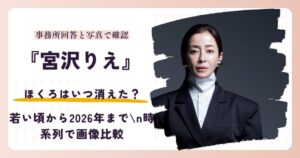 宮沢りえの鼻横のほくろを扱う記事のアイキャッチ